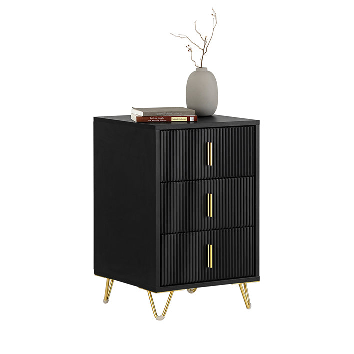Nachtkastje - Nachtkastje - Bijzettafel - Organiseer dingen - 40 cm x 63 cm x 40 cm, PB(E1), MDF(E1), metaal - Elegant modern design