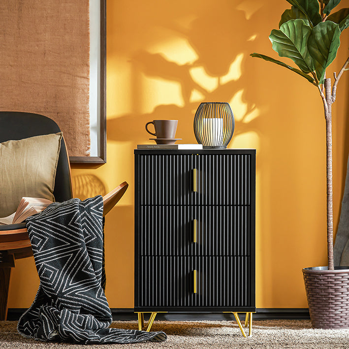 Nachtkastje - Nachtkastje - Bijzettafel - Organiseer dingen - 40 cm x 63 cm x 40 cm, PB(E1), MDF(E1), metaal - Elegant modern design