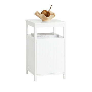 Nachtkastje - Nachtkastje - Bijzettafel - MDF-constructie - Krasbestendige vloerbeschermers - Ideaal voor slaapkamer, studeerkamer, receptie - 35 cm x 61 cm x 40 cm