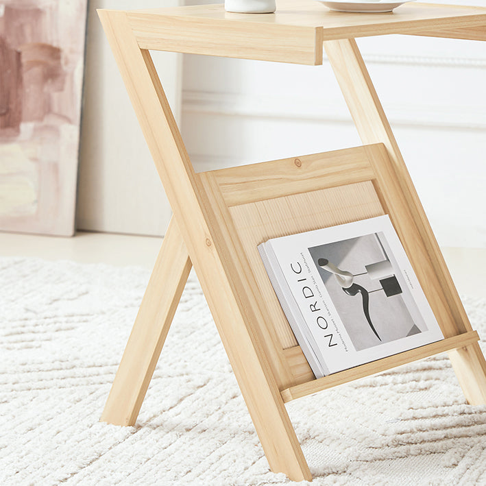 Moderne Bijzettafel - Nachtkastje - Banktafel - Multifunctioneel met Tijdschriftenrek - Schimmel- en Schimmelbestendig - Bamboe en MDF Constructie - 45cm x 56cm x 36cm