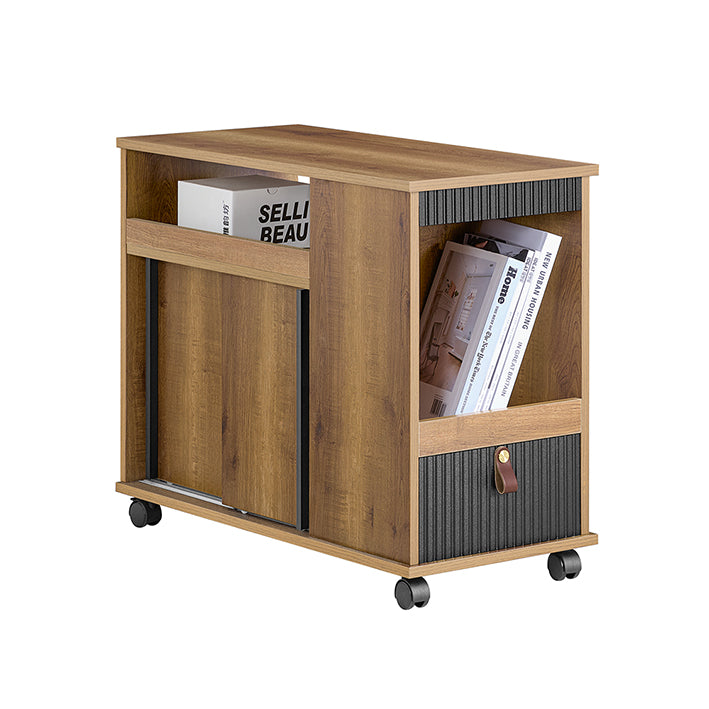 Mobiele archiefkast - archiefkast - opbergeenheid - schuifdeuren - eenvoudige organisatie - 35x61x75cm
