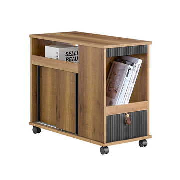 Mobiele archiefkast - archiefkast - opbergeenheid - schuifdeuren - eenvoudige organisatie - 35x61x75cm