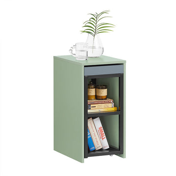 2-in-1 Bijzettafel & Serveerwagen - Bijzettafel - Verrijdbaar Dienblad - Hoogwaardig MDF & Metaal - 25x38x58cm & 30x60x40cm