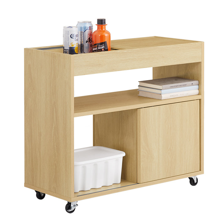 Rolling File Cabinet - Mobiele archiefkast - Opbergeenheid - Gemakkelijke toegang tot documenten - 30x60x30cm
