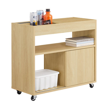 Rolling File Cabinet - Mobiele archiefkast - Opbergeenheid - Gemakkelijke toegang tot documenten - 30x60x30cm