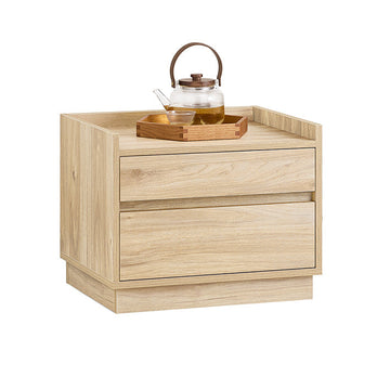 Nachtkastje - Nachtkastje - Bijzettafel - Organiseerbaar met 2 Laden - Krasvast MDF - 50x40x40cm