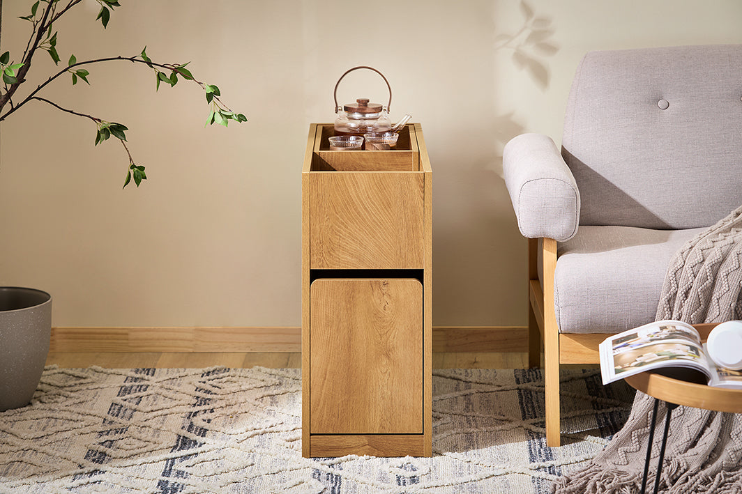 Compact Slim Opbergrek - Ruimtebesparend - Smalle Organizer - Stofbescherming - 25x55x70cm - Past in elke nis
