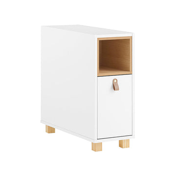 Sofa Bijzettafel - Bijzettafel - Nachtkastje - MDF & Grenen - 3 Laden & Compartiment - 24x60x60cm