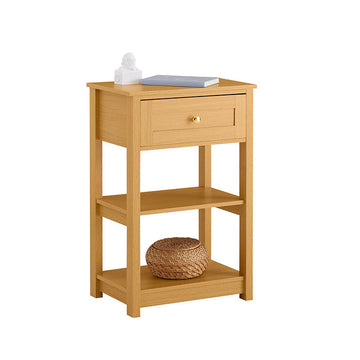 Naast Tafel met Lade - Bijzettafel - Klein Nachtkastje - Praktisch & Veelzijdig - PB Materiaal - 45x68x30cm