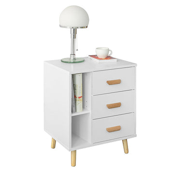 Nachtkastje - Bijzettafel - Telefoontafel - Moderne charme - Privacyopslag - Compact ontwerp - MDF en grenen - 48 cm x 60 cm x 40 cm