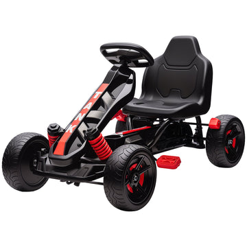 Gokart op pedalen 3-6 jaar | Kleur: Rood, zwart | Afmetingen: 100x59x60.5 cm