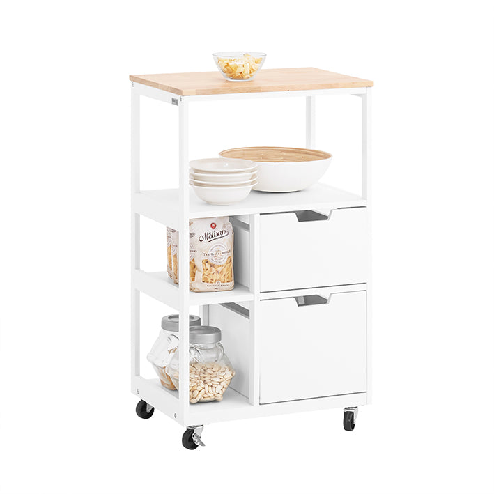 Kitchen Utility Cart - Opbergwagen - Rollende wagen - Gemakkelijke mobiliteit - 53x89x37cm