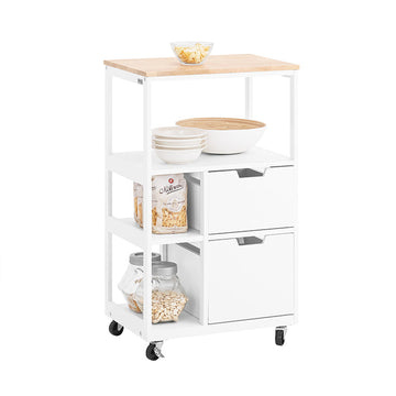 Kitchen Utility Cart - Opbergwagen - Rollende wagen - Gemakkelijke mobiliteit - 53x89x37cm