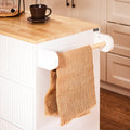 Kitchen Cart - Mobiel Keukeneiland - Rollende Trolley - Multi-Opslag, MDF & Rubberhout - 90x90x40cm