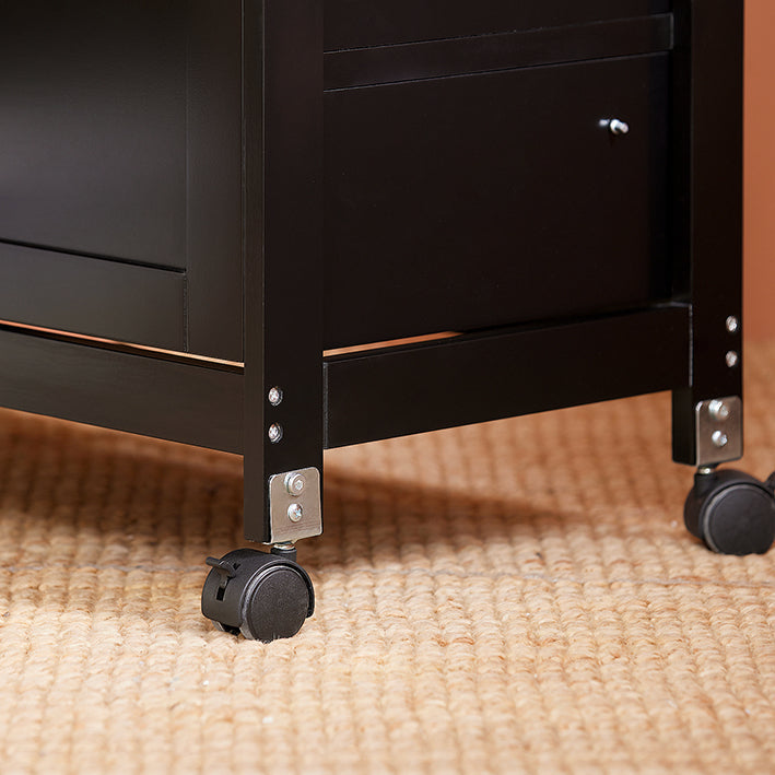 Opbergkast - Ladekast - Organizer - MDF en grenen - 67cm x 84,5cm x 37cm - Verrijdbaar met wielen - Verkrijgbaar in 3 kleuren
