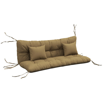 4-delige bankkussenset, waterafstotend | Kleur: Bruin | Afmetingen: 150x50x12 cm