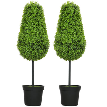 Kunstbuxusplanten 2-delige set - Kunstplanten voor binnen | Kleur: Groen
