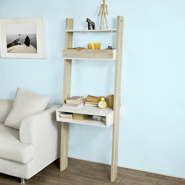 Wandplank met Bureau - Praktische Woonkamerplank - Studeerplank - Krasbestendig - 40cm x 65cm x 176cm