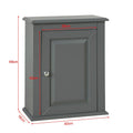 Grijze Wandmontage Enkele Deur - Badkamerkast - B40 x D18 x H49cm