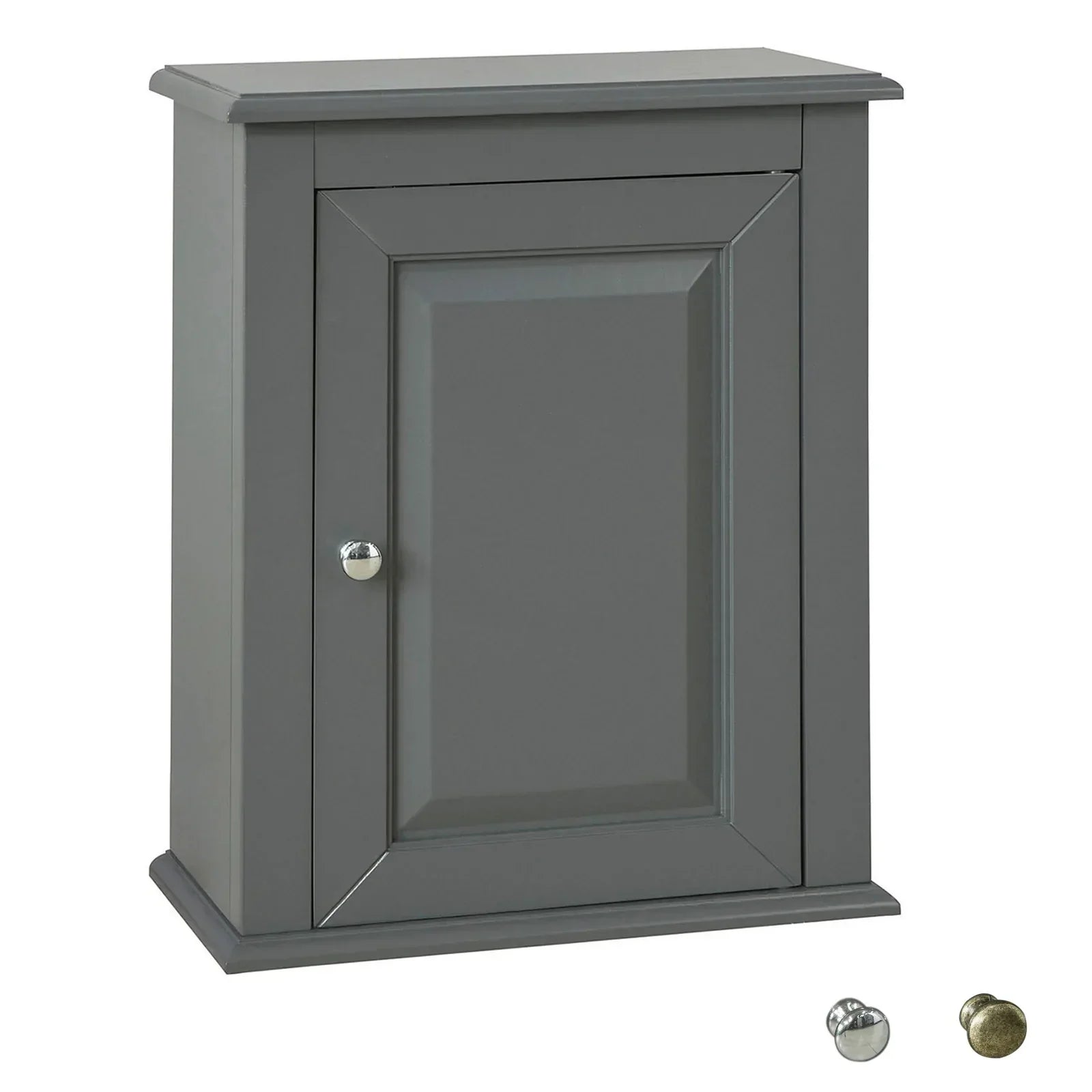 Grijze Wandmontage Enkele Deur - Badkamerkast - B40 x D18 x H49cm