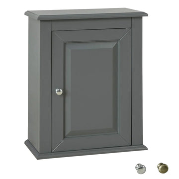 Grijze Wandmontage Enkele Deur - Badkamerkast - B40 x D18 x H49cm