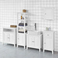 Witte Badkameropberger - Kast Opbergkast Badkamerplank - B69 x D33 x H80cm