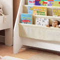 Kinderboekenplank - Hangplank - Tijdschriftenrek - Milieuvriendelijke spaanplaat - Veelzijdige opslag - Perfect voor peuters - 62 cm x 71 cm x 29 cm