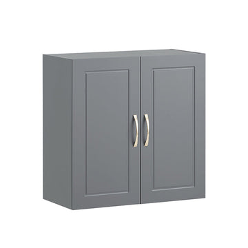Wandkast - Badkamerkast - Medicijnkastje - Veelzijdige opbergruimte - Verstelbare planken - Robuuste MDF-constructie - 60cm x 60cm x 30cm