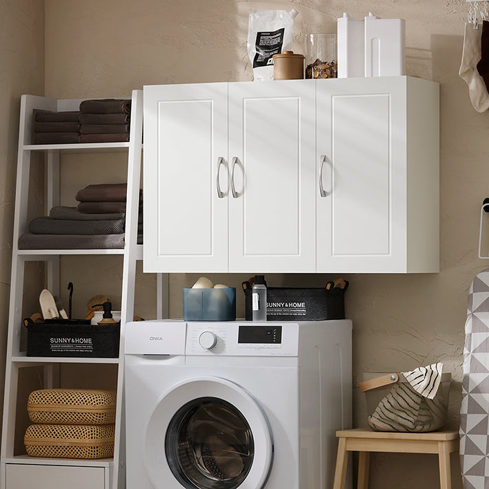 Badkamer Wandkast - Opbergkast - Wastafelkast - MDF Materiaal - 36kg Gewichtscapaciteit - 90cm x 60cm x 30cm