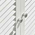 Witte wastafelonderkast - opbergkast - ontwerp met lattendeur - schimmelpreventie - luchtdoorlatend - decoratief - 60 cm x 58 cm x 34 cm