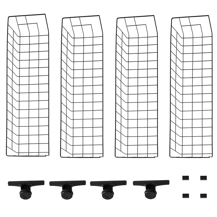 Set van 2 opbergmanden - Kastorganizermanden - Manden van metaaldraad - Veelzijdig, duurzaam, ruimtebesparend - 83 cm x 8 cm x 38 cm