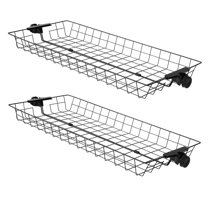 Set van 2 opbergmanden - Kastorganizermanden - Manden van metaaldraad - Veelzijdig, duurzaam, ruimtebesparend - 83 cm x 8 cm x 38 cm