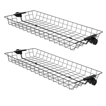 Set van 2 opbergmanden - Kastorganizermanden - Manden van metaaldraad - Veelzijdig, duurzaam, ruimtebesparend - 83 cm x 8 cm x 38 cm