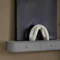 Zwevende Plank met Laden - Wandkast - Opbergorganisator - Modern Design - Ruimtebesparend - Geïntegreerde Stoppers - Lichtgrijs - 93cm x 10cm x 15cm