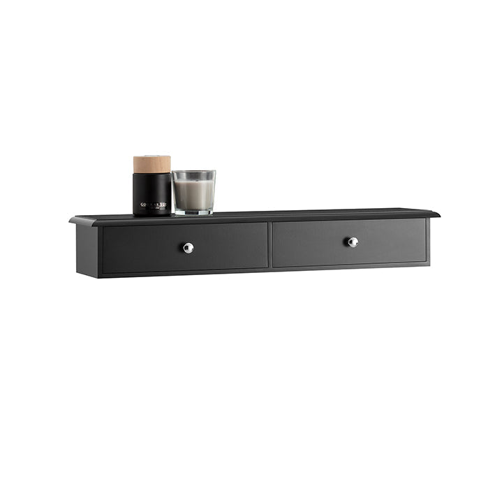 zwevende plank met laden - aan de muur gemonteerde opbergruimte - hangende kastorganizer - modern design - ruimtebesparend - ideaal voor gangen, badkamers, appartementen - MDF-constructie - 64 cm x 10 cm x 15 cm