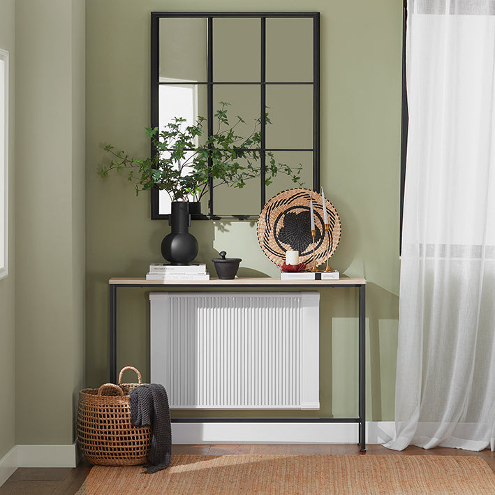 Vintage consoletafel - Haltafel - Dressoir - MDF en metaal - Stevig, ruimtebesparend, niet-wiebelend ontwerp - 120 cm x 65 cm x 20 cm