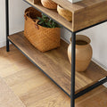 Moderne consoletafel - Salontafel - Haltafel - MDF en metalen constructie - Ruime opbergruimte - Veelzijdig gebruik - 100 cm x 80 cm x 40 cm