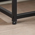 Moderne Dressoir Console Tafel - Haltafel - Lichtgrijze Bijzettafel - Glazen Blad - Ruime Opbergruimte - Stevig Ontwerp - Verstelbare Voeten - 81cm x 78cm x 35cm