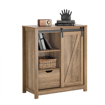 Modern dressoir met schuifdeur - dressoir - schoenenkast - veelzijdige opbergruimte - PB(E1) materiaal - 80 cm x 91 cm x 35 cm