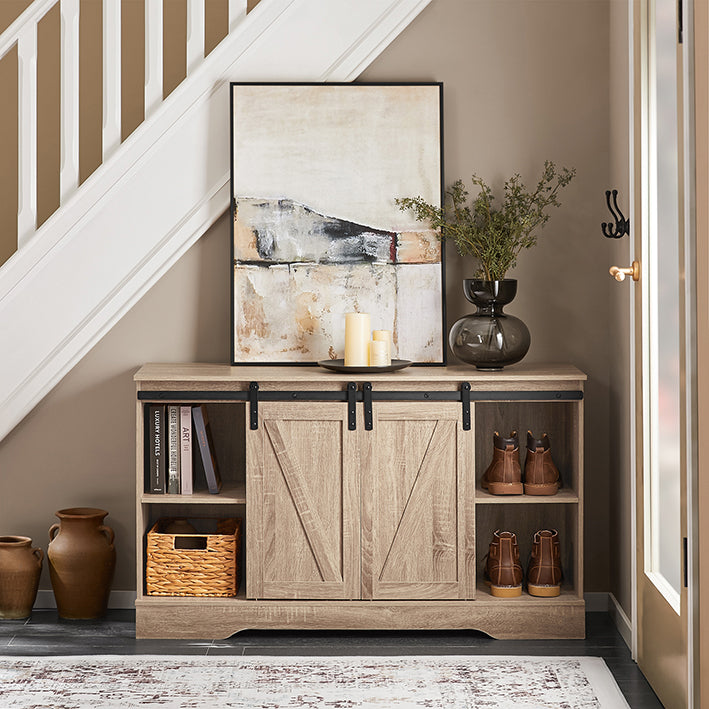 multifunctionele opbergkast - Veelzijdige kast - Schuifdeuren - Aanpasbare planken - 120x70x39cm - Ideaal voor keuken, woonkamer of studeerkamer