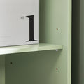 Moderne Opbergkast - Dressoir - Halkast - Dressoir - MDF en Metaal met Glas - Verstelbare Plank - Schuifdeur - Stabiel Ontwerp - 70cm x 90cm x 34cm