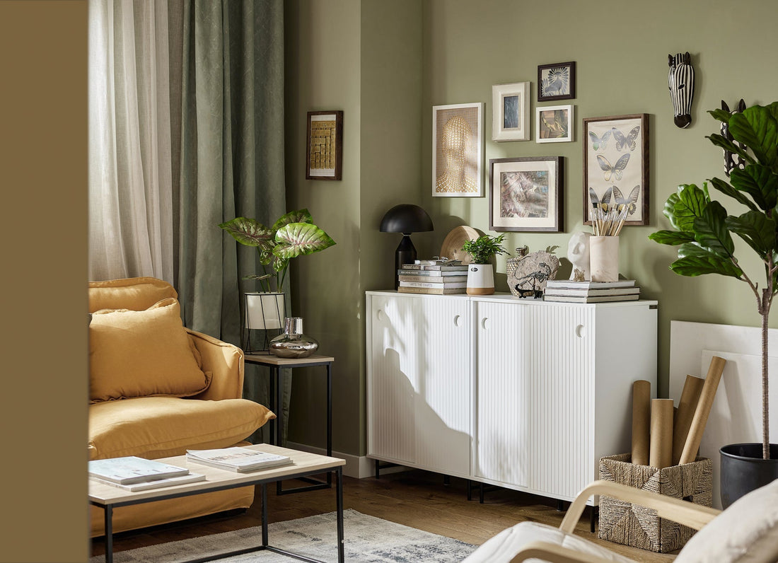Modern Dressoir - Schoenenkast - Opbergkast - MDF en metalen constructie - Verstelbare planken - Veelzijdig gebruik - 70 cm x 87 cm x 37 cm