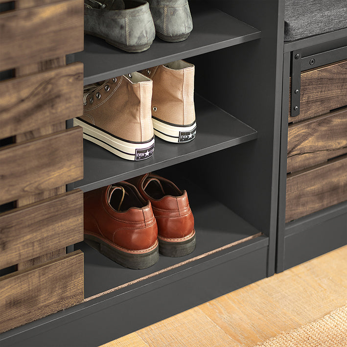 Modern dressoir met schuifdeur - dressoir - schoenenkast - veelzijdige opbergruimte - verstelbare planken - duurzaam PB-materiaal - 80 cm x 89 cm x 35 cm