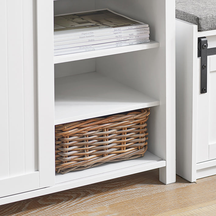 Schuifdeurdressoir - Opbergkast - Twee Laden - MDF PB - 104cm x 93cm x 35cm - Eenvoudige montage