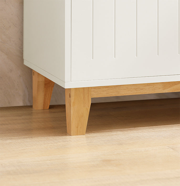 Keukenkast Dressoir - Halkast - Dressoir - TV-kast - Verstelbare Planken - Muuranker Veiligheid - Ruime opbergruimte - MDF & Rubberhout - 120cm x 90cm x 40cm