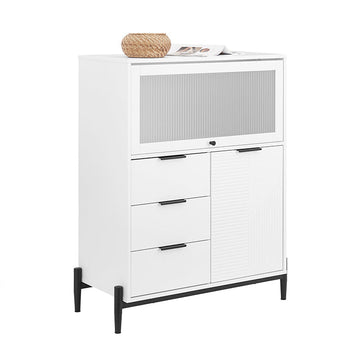 Dressoirkast - Opbergkast - Buffettafel - Voldoende opbergruimte met 2 deuren en 3 laden - 92 cm x 119 cm x 40 cm