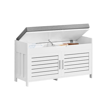 Schoenenopbergbank - Ingangsbank - Halorganisator - Verstelbare planken - Extra zitplaatsen - Compact ontwerp - 90 cm x 50 cm x 33 cm