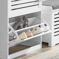 Schoenenkast Tipper - Schoenenorganizer - Schoenenopslag - Ontwerp met 3 kleppen - Stijlvolle haken - Veelzijdige combinatie - 55 cm x 112 cm x 30 cm