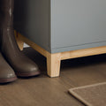 Schoenenbank met zitkussen - Ingangsbank - Opbergorganizer - Verstelbare planken - Bamboe- en MDF-constructie - Comfortabele zitplaatsen - Stabiel ontwerp - 90 cm x 47 cm x 34 cm