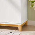 Schoenenbank met gedempte zitting - Ingangsbank - Opbergorganisator - Verstelbare planken - Duurzaam bamboeframe - 90 cm x 46 cm x 34 cm